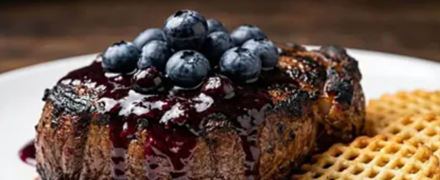 Prato com blueberry